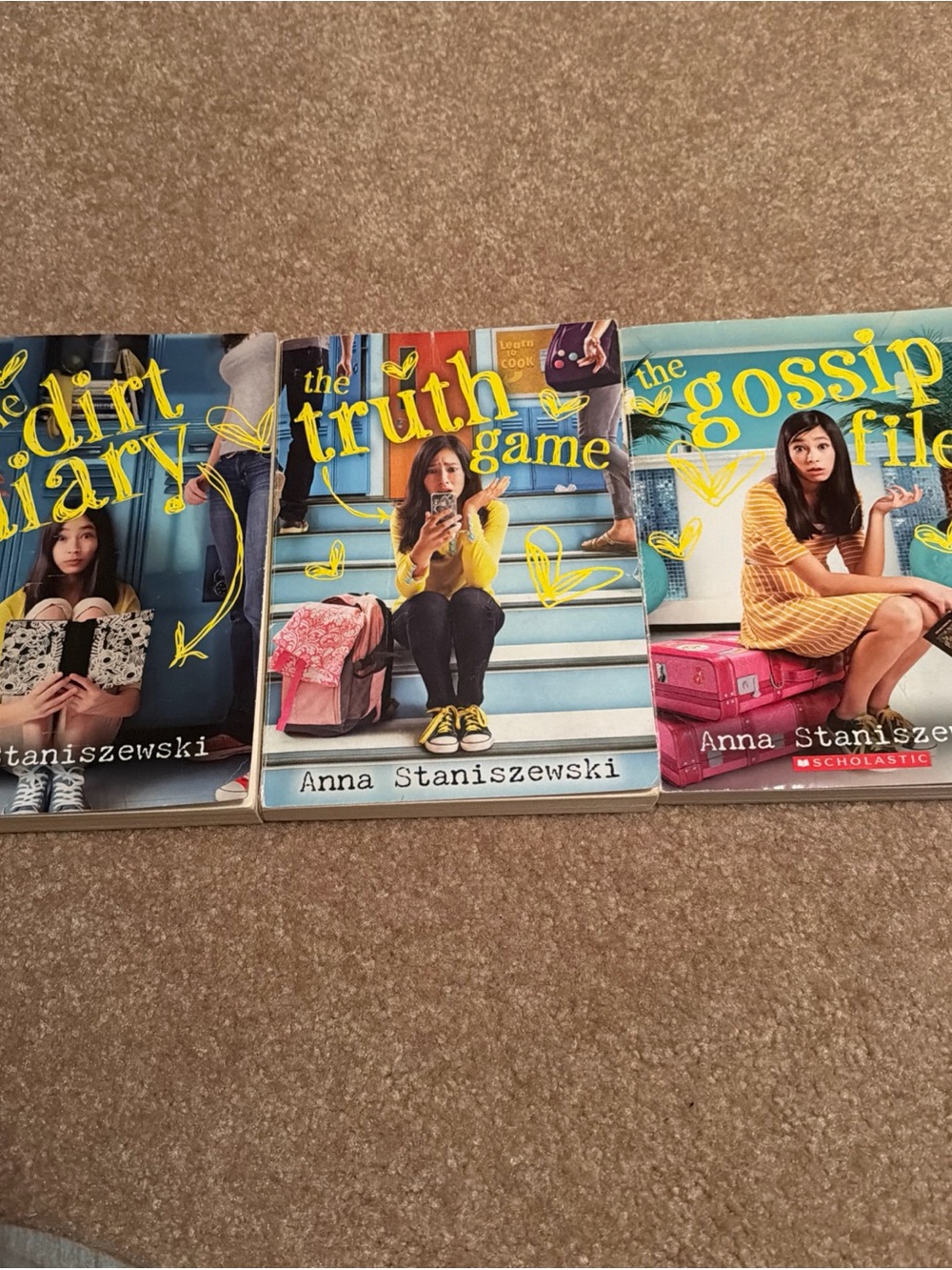 Lot Of 3 Paperback Book The Dirt Diary Series By Anna Staniszewski